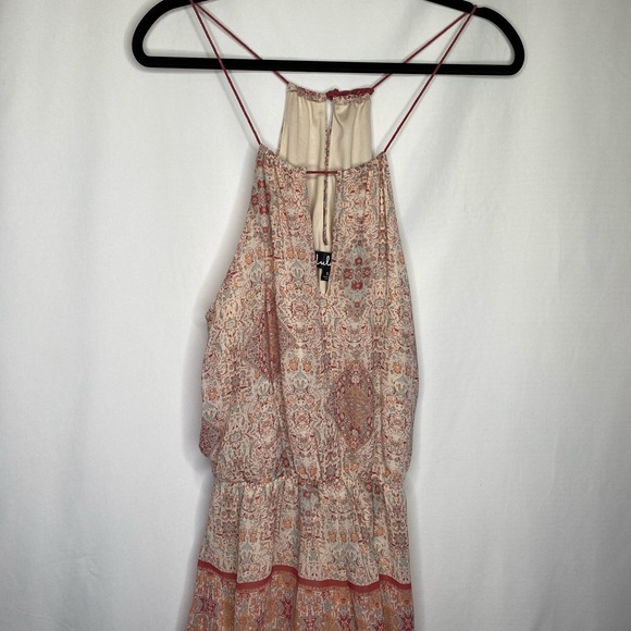 Lulu’s Pink Printed Halter Tassel Romper - Picture 8 of 12